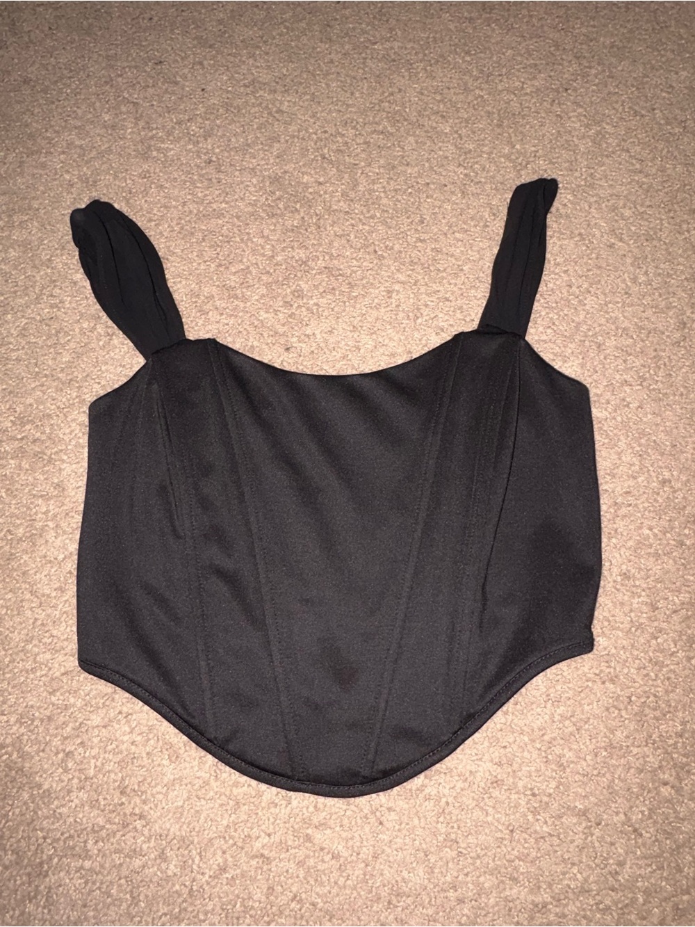Vici Black Structured Corset Tank Top